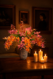 Kunstbloemen orchidee takken met verschillende kleuren 78 cm