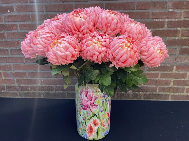 Kunstbloemen Chrysant roze hoogte 70 cm diameter 15 cm