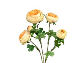 Kunstbloem Ranonkel Peach / Perzik op steel 62 cm