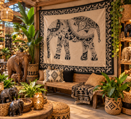 Mandala Doek Olifant – Groot Katoenen Mandala Kleed 220 x 200 cm