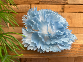 Kunstbloemen anjers blauw diameter 9 cm