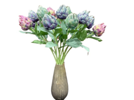 Kunstbloemen artisjokken 3 kleuren hoogte 58 cm