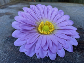 Kunstbloemen gerbera mauve, diameter 12 cm