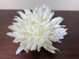 Kunstbloem dahlia gebroken wit zonder steel 15 cm losse bloemkop