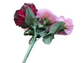 Boeket met 5 losse steeltjes met blad hoogte 28 cm