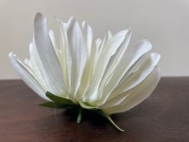 Kunstbloem dahlia gebroken wit zonder steel 15 cm losse bloemkop