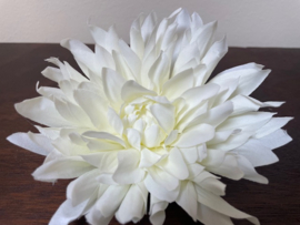 Kunstbloem dahlia gebroken wit zonder steel 15 cm losse bloemkop