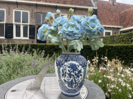 Kunstbloem blauwe ranonkel op steel hoogte 45 cm