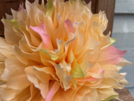 Kunstbloemen dahlia peach diameter 15 cm