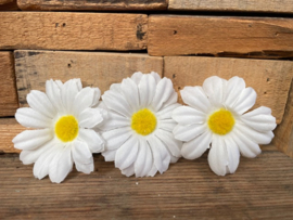 Kunstbloemen margriet met wit hart, diameter 5 cm