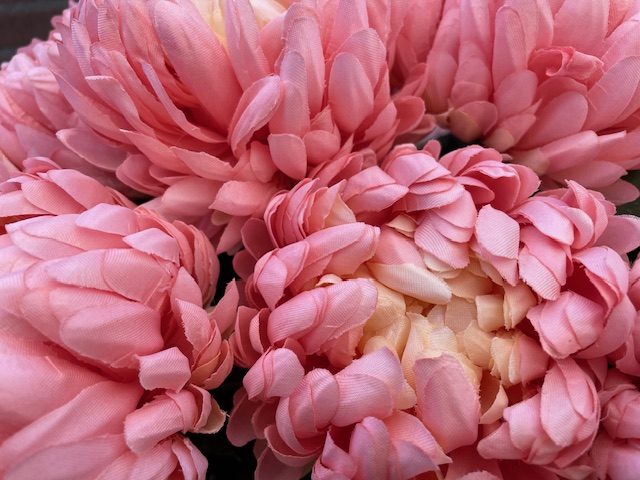 Kunstbloemen Chrysant roze hoogte 70 cm diameter 15 cm