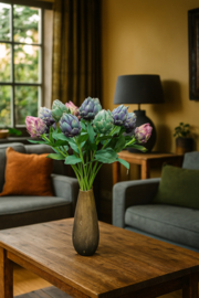 Kunstbloemen artisjokken 3 kleuren hoogte 58 cm