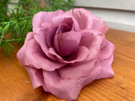 Kunstbloemen Franse rozen oud roze diameter 12 cm