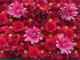 Flowerwall-bloemenmuur paneel 40x60 cm rood/roze