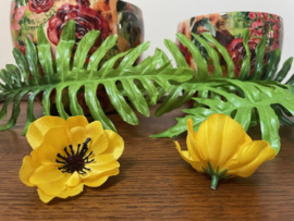 Kunstbloemen anemoon geel, diameter 6 cm