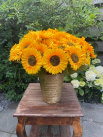 Kunstbloemen zonnebloemen met steel hoogte 42 cm