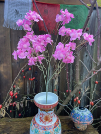 Kunstbloemen boterbloem roze hoogte 60 cm