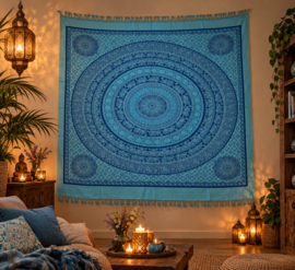 Mandala doeken, mandalakleed 210x240 cm kleden uit India
