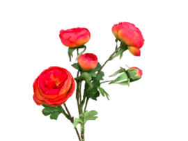 Kunstbloem donkerroze Ranonkel op steel 62 cm