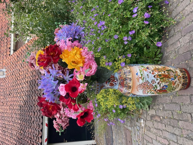 Kunstbloemen plukboeket groot
