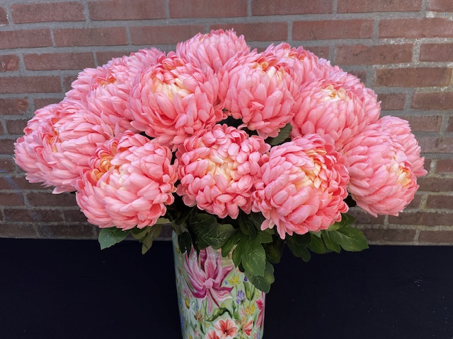 Kunstbloemen Chrysant roze hoogte 70 cm diameter 15 cm