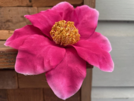 Kunstbloemen clematis donker roze diameter 12 cm