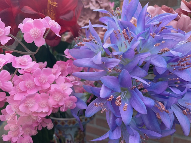 Kunstbloemen plukboeket groot