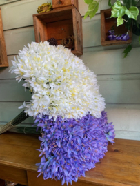 Kunstbloem kliplelie (Nerine) wit 81 cm hoog