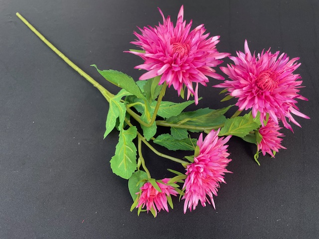Kunstbloemen roze asters hoogte 70 cm 5 bloemen per tak