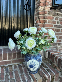 Kunstbloem gebroken wit ranonkel van 52 cm  hoog