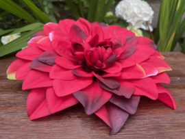 Kunstbloemen zonder steel dahlia rood diameter 22 cm