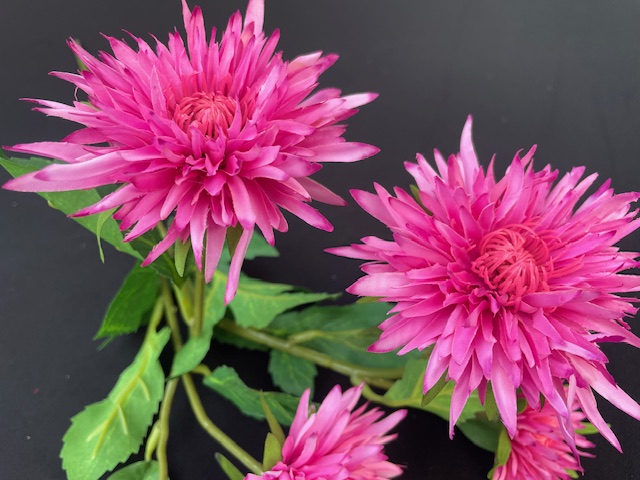 Kunstbloemen roze asters hoogte 70 cm 5 bloemen per tak