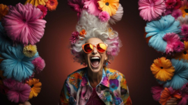 Bloemenkrans/bloemenhaarband carnaval, festival