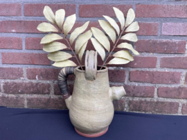 Kunsttakken met 11 lichtgroene kunstbladeren hoogte 46 cm
