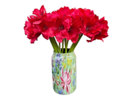 Kunstbloemen amaryllis rood hoogte 64 cm