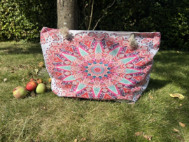 Ibiza Strandtas & Shopper – Mandala Roze (38 x 57 cm)