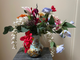 Veldboeket met kunstbloemen, verschillende soorten hoogte 54 cm