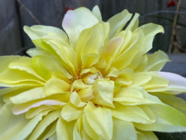 Kunstbloemen dahlia geel, diameter 15 cm