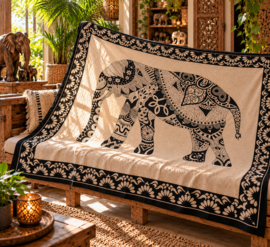 Mandala Doek Olifant – Groot Katoenen Mandala Kleed 220 x 200 cm