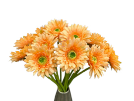 Kunstbloem Zalmroze Gerbera op steel 50 cm