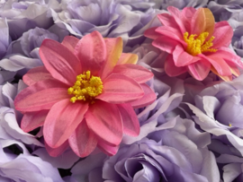 Kunstbloemen dahlia roze, diameter 12 cm