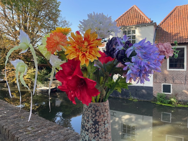 Kunstbloemen boeket "Kamperbinnenpoort" mix plukboeket
