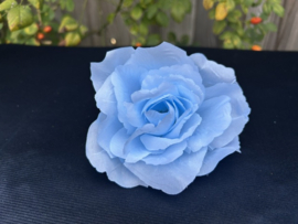 Kunstbloemen Franse rozen lichtblauw, diameter 12 cm