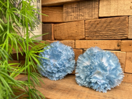 Kunstbloemen anjers blauw diameter 9 cm