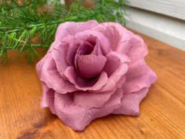 Kunstbloemen Franse rozen oud roze diameter 12 cm