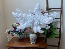 Kunstbloemen bloesem takken wit hoogte 96 cm