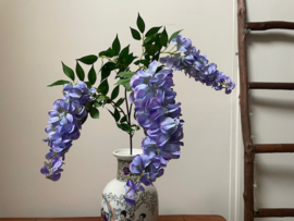 Kunstbloemen goudenregen paars, 3 bloemenslingers