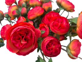 Kunstbloem donkerroze Ranonkel op steel 62 cm