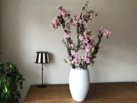 Bloesemboom met roze zijde bloesem inclusief pot 100 cm