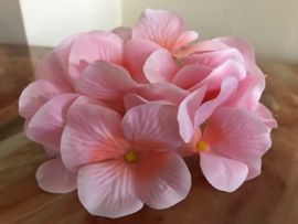 Kunstbloemen hortensia roze, diameter 14 cm